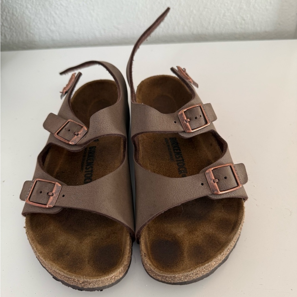 Birkenstock Kids size 33 Tan Double-Buckle Sandals